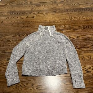 Aerie Black and White Textured Knit Top